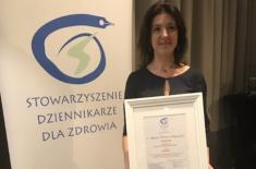 Nasza dziennikarka nagrodzona w konkursie na Dziennikarza Medycznego Roku