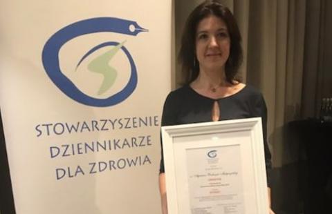 Nasza dziennikarka nagrodzona w konkursie na Dziennikarza Medycznego Roku
