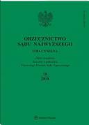 Orzecznictwo Sądu Najwyższego. Izba Cywilna - Nr 10/2018