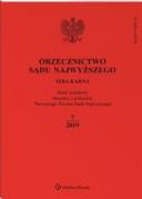 Orzecznictwo Sądu Najwyższego. Izba Karna - Nr 7/2019