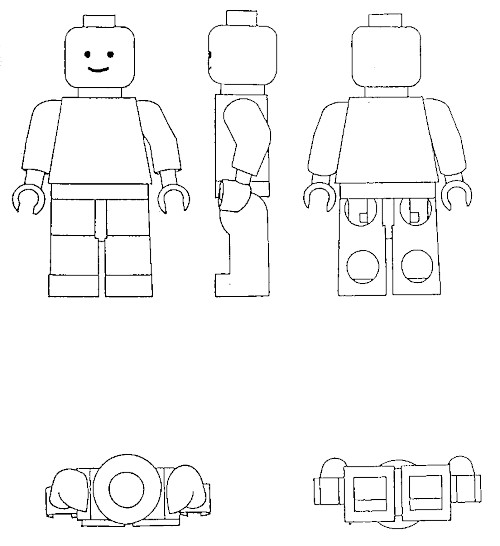Trójwymiarowy znak towarowy nr 050450, chroniący Minifigurkę LEGO 