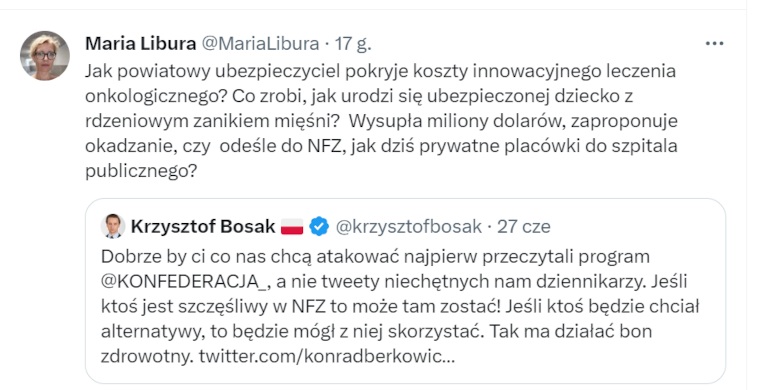 Maria Libura vs. Krzysztof bosak