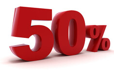 50 procenty proporcje udzialy