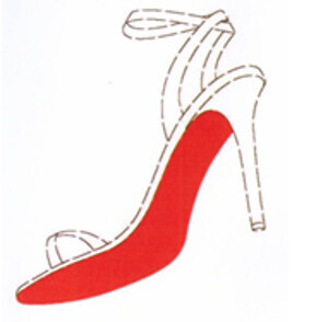 Fot. przedstawienie graficzne znaku Louboutin nr 0874489 w rejestrze Urzędu ds. Własności Intelektualnej Beneluksu