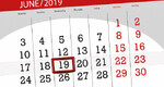 kalendarz 19 czerwca