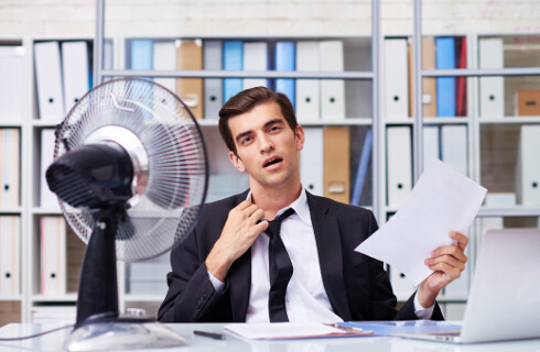 biuro upal wentylator