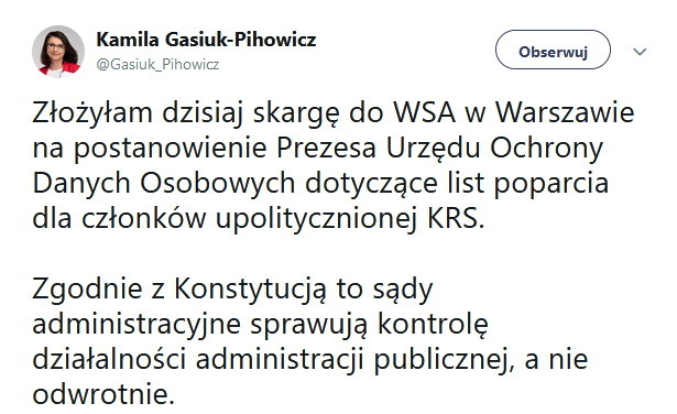 Źródło: twitter.com/Gasiuk_Pihowicz