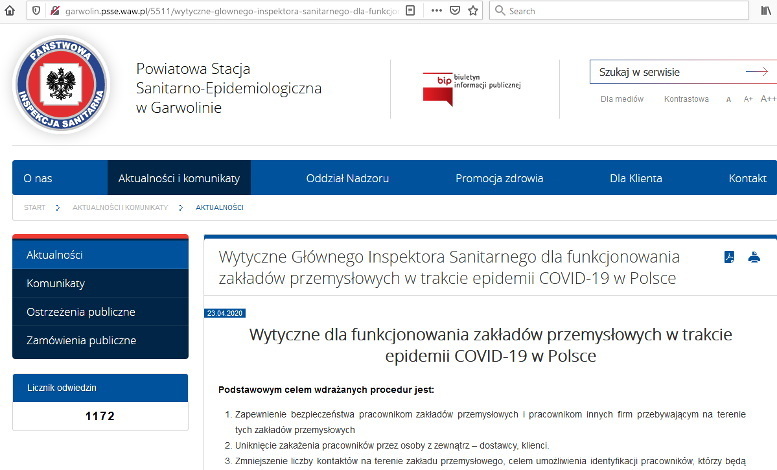 Powiatowa Stacja Sanitarno-Epidemiologiczna w Garwolinie