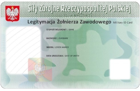 legitymacja zolnierza zawodowego