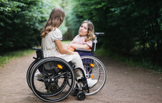 niepelnosprawne na wozkach