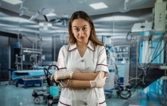 pielegniarka stetoskop