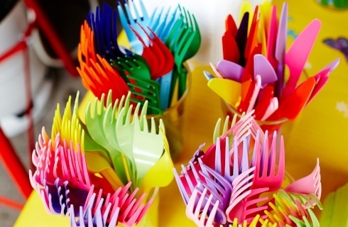 plastikowe sztucce widelec lyzka noz