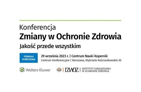 konferencja zmiany w ochronie zdrowia 29 ix 2023 logo