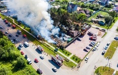 pozar dym magazyn hala straz pozarna