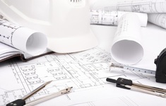 projekt budowlany kask miarka cyrkle