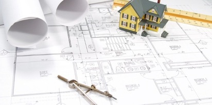 projekt budowlany dom cyrkiel linijka