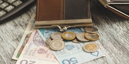 zlotowki banknoty portfel