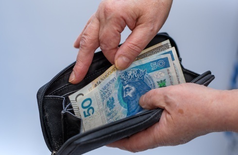 zlotowki banknoty portfel