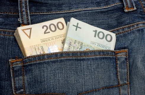 zlotowki banknoty spodnie kieszen