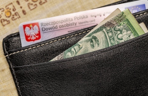 zlotowki banknoty dowod osobisty