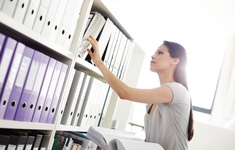 dokumenty segregatory polka kobieta 00007ck