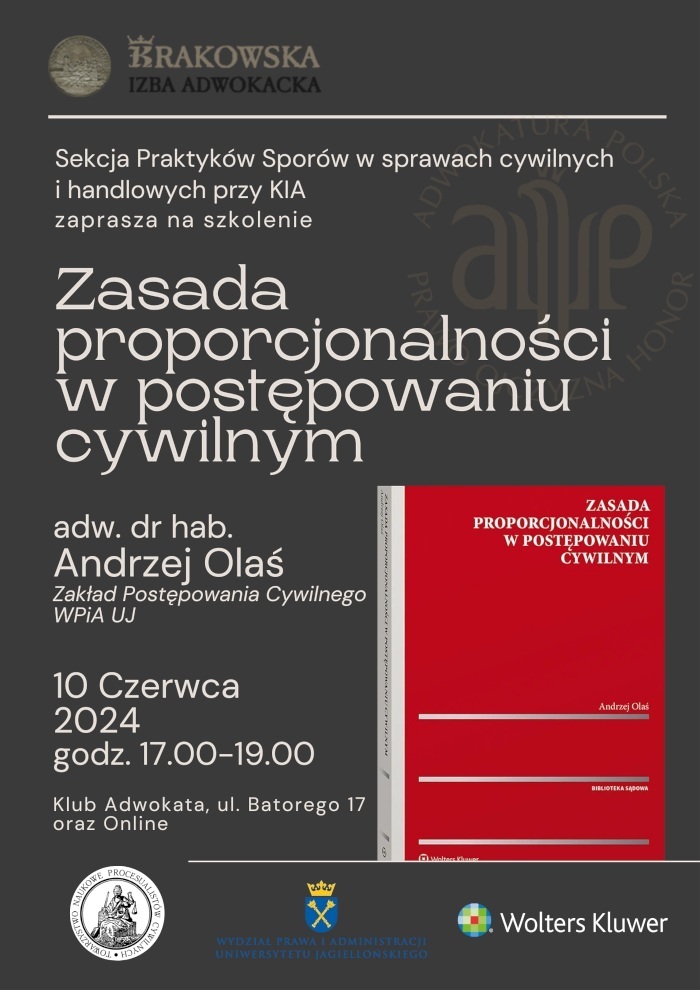 Szkolenie - Zasada Proporcjonalności w postępowaniu cywilnym
