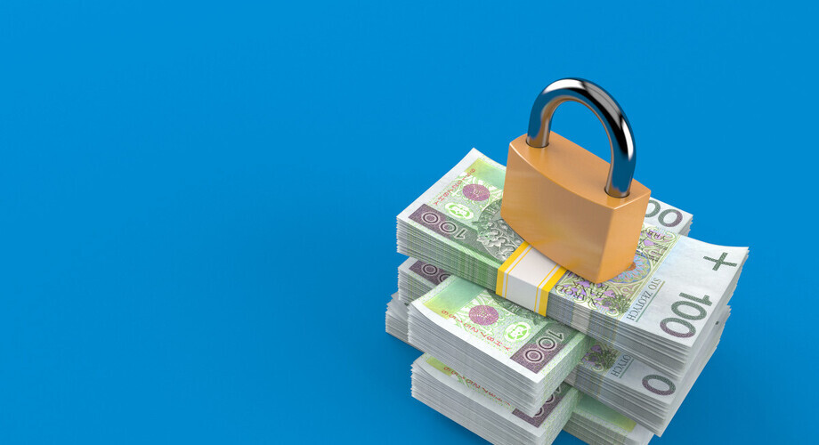 klodka pieniadze zlotowki banknoty