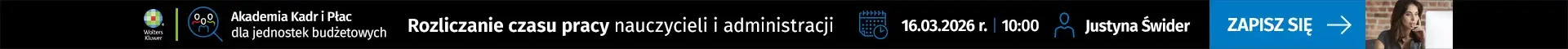 Szkolenie Rozliczanie czasu pracy w oświacie i administracji - 16 III 2026