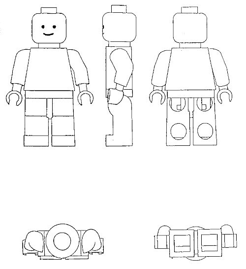 Trójwymiarowy znak towarowy nr 050450, chroniący Minifigurkę LEGO
