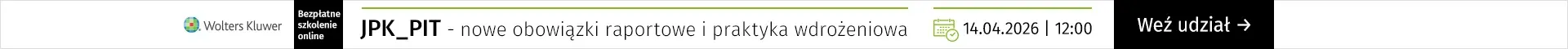 Szkolenia online JPK_PIT - nowe obowiązki raportowe i praktyka wdrożeniowa 14.04.2026r. godz.: 12:00