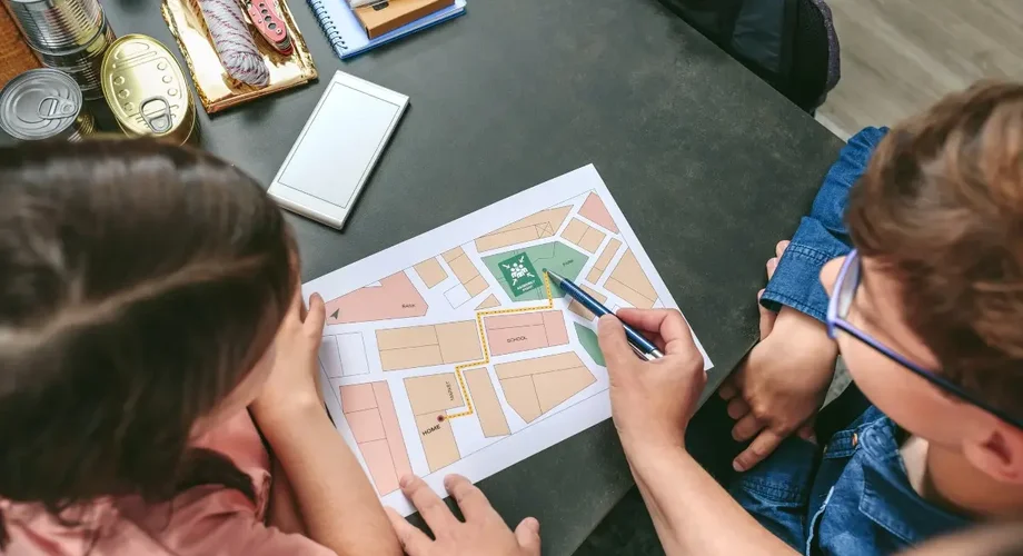 Ewakuacja Plan Mapa