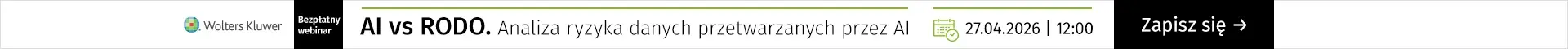 Szkolenie online AI vs RODO. Analiza ryzyka danych przetwarzanych przez AI 27.04.2026r. godz.: 12:00