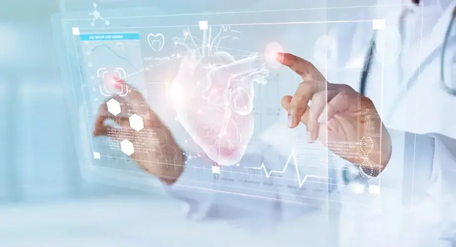 Cyberzdrowie Lekarz Hologram Serce