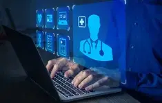 Cyberzdrowie Lekarz Laptop Ikony