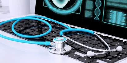 Cyberzdrowie Stetoskop Laptop