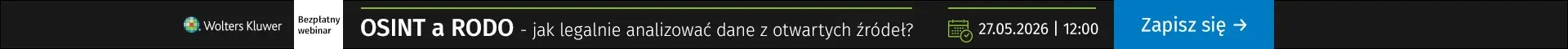 Szkolenie online OSINT a RODO - jak legalnie analizować dane z otwartych źródeł? 27.05.2026r. godz.: 12:00