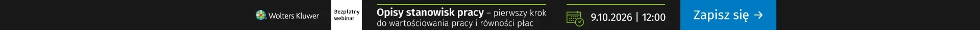 Szkolenia online Opisy stanowisk pracy – pierwszy krok do wartościowania pracy i równości płac 9 października godz. 12:00